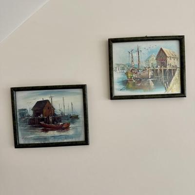 Two seaside pieces of art
