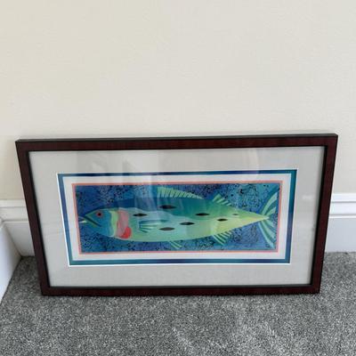 Green fish artwork