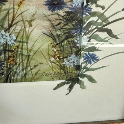 Signed and numbered Wildflowers by the Sea