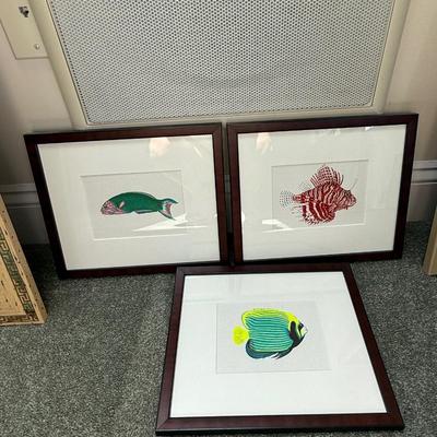 Three fun fish prints