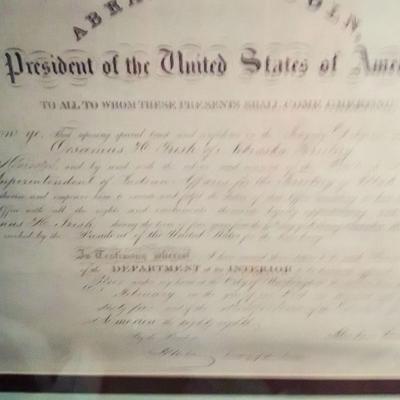 President Lincoln signed documents