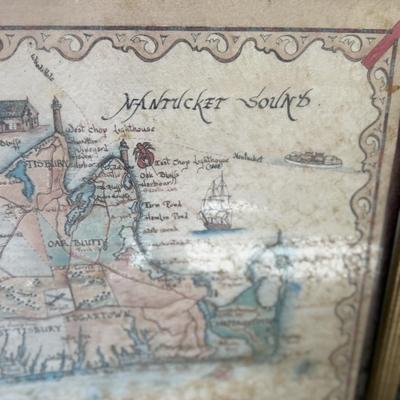 Nantucket framed map