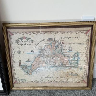 Nantucket framed map