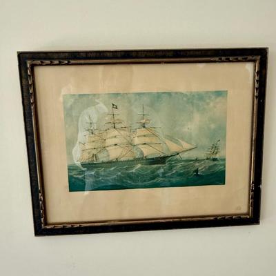 J Scott 1867 sailboat artwork