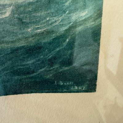 J Scott 1867 sailboat artwork