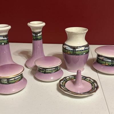 Purple vanity set