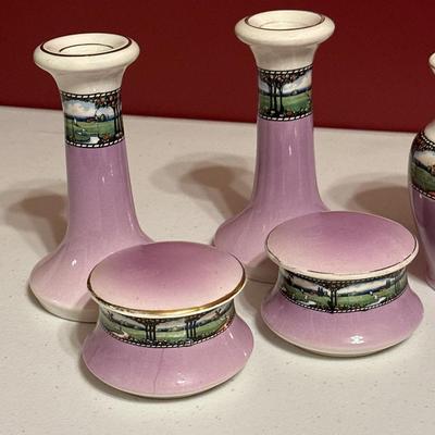 Purple vanity set