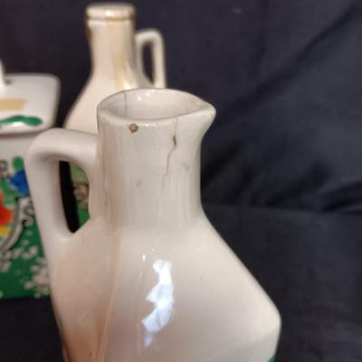 1929 HAND PAINTED KITCHEN CANISTERS FROM CZECH