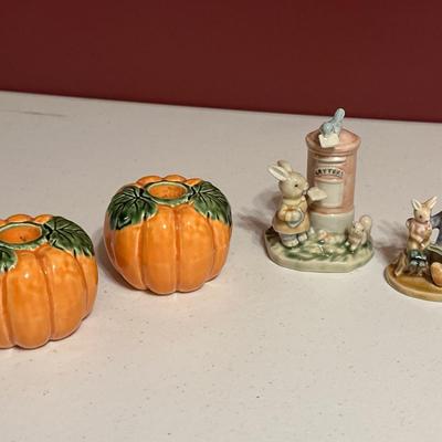 Candle holders and Easter decor