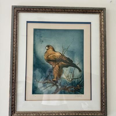 Signed and numbered with certificate of authenticity Eagle artwork