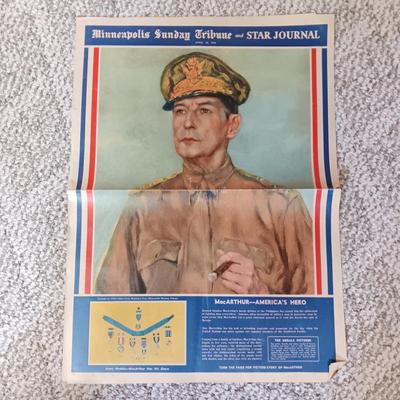 1941 & 1942 NEWSPAPER HEADLINES REGARDING WWII
