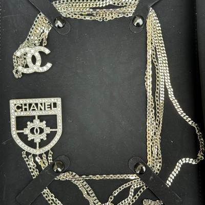 Rare Authentic Chanel silver and crystal necklace. Retails for over $1800.
