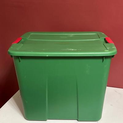 Christmas decor and bin