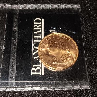 UNCIRCULATED 1949 HELVETIA 20 FRANCS SWISS GOLD COIN