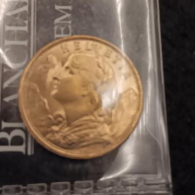 UNCIRCULATED 1949 HELVETIA 20 FRANCS SWISS GOLD COIN