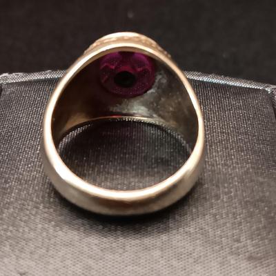 MEN'S 10K GOLD MASONIC RING 8.07g SIZE 8 1/2