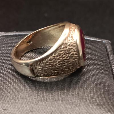 MEN'S 10K GOLD MASONIC RING 8.07g SIZE 8 1/2