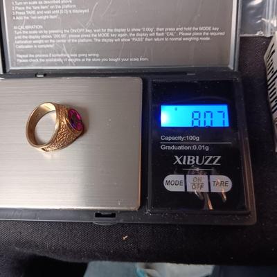 MEN'S 10K GOLD MASONIC RING 8.07g SIZE 8 1/2