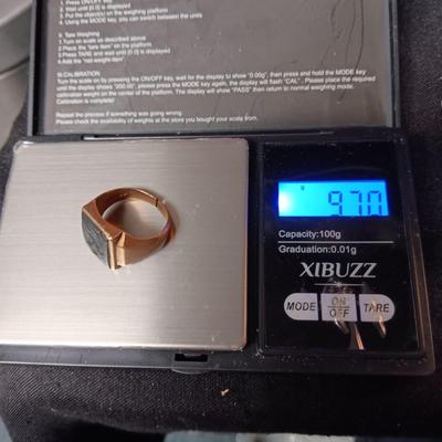 MEN'S 10K GOLD RING WITH ROMAN SOLDIER 9.70g SIZE 8
