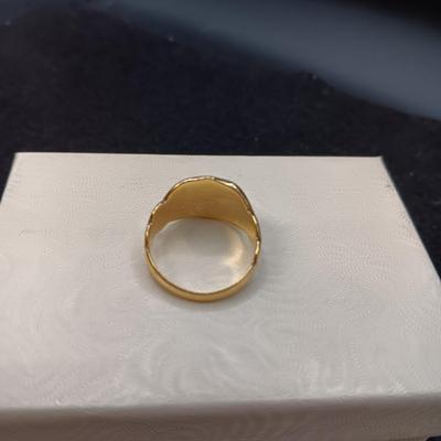 18K GOLD RING 7.75g SIZE 7 1/2