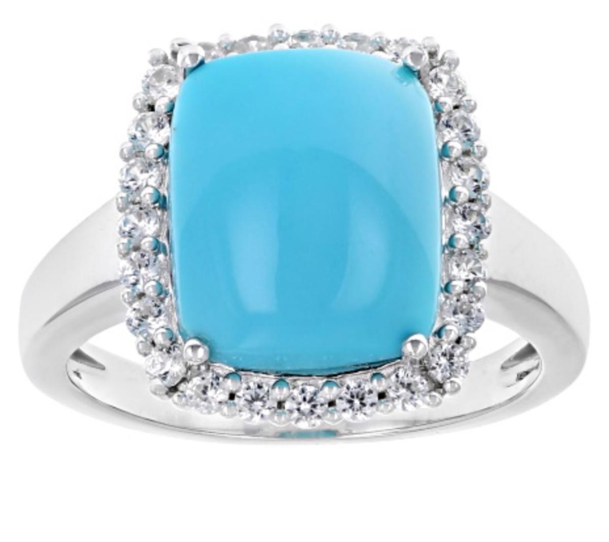 Sleeping Beauty Turquoise Ring 925 Size 8 | EstateSales.org