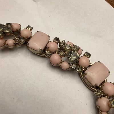 Pink and Gold tone necklace