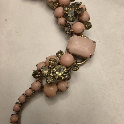 Pink and Gold tone necklace