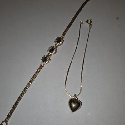Pair of gold tone bracelets