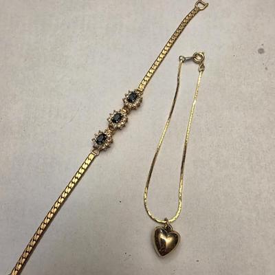 Pair of gold tone bracelets