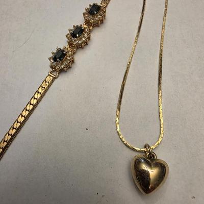Pair of gold tone bracelets