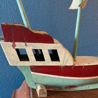 Antique toy ship