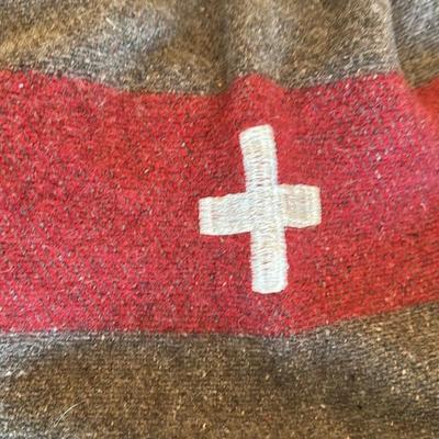 Vintage Swiss Army 40’s wool blanket