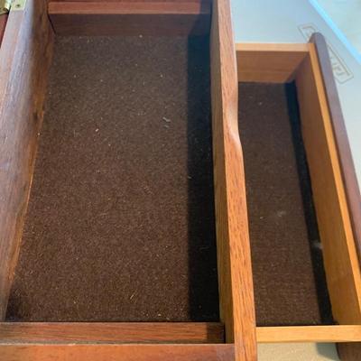 Clean Teak Jewelry Collectibles Box