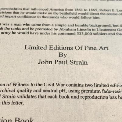 John Paul Strain SIGNED & NUMBERED Civil War Witness Art Hardback NEW IN SEALED PLASTIC