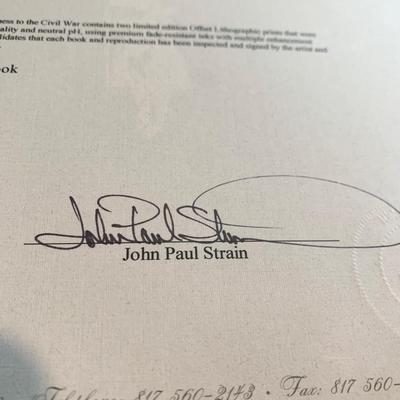 John Paul Strain SIGNED & NUMBERED Civil War Witness Art Hardback NEW IN SEALED PLASTIC