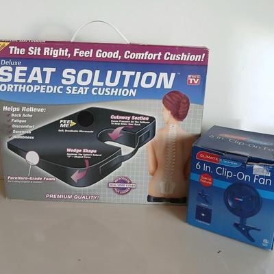 Comfort & Cooling Bundle – Orthopedic Seat Cushion + 6” Clip-On Fan