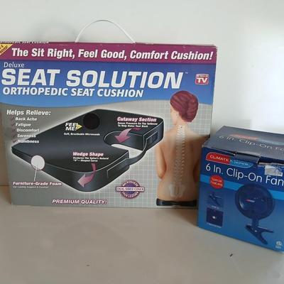 Comfort & Cooling Bundle – Orthopedic Seat Cushion + 6” Clip-On Fan