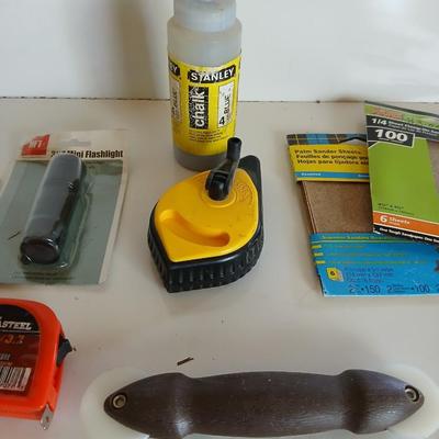 DIY Hand Tool & Repair Lot –Utility knife, chalk line and chalk, window screen tool, and more