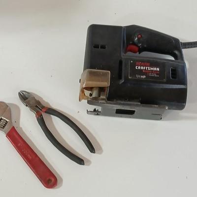 Craftsman 3/4 HP Jigsaw + Pliers & Adjustable Wrench Lot