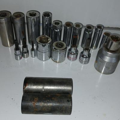 Assorted Socket & Bit Lot – Mixed Sizes & Brands - Mostly Craftsman