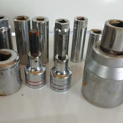 Assorted Socket & Bit Lot – Mixed Sizes & Brands - Mostly Craftsman