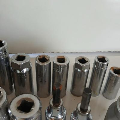 Assorted Socket & Bit Lot – Mixed Sizes & Brands - Mostly Craftsman