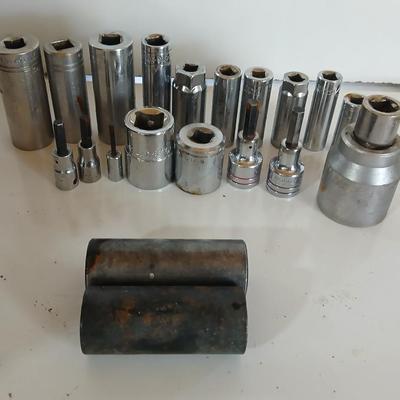 Assorted Socket & Bit Lot – Mixed Sizes & Brands - Mostly Craftsman