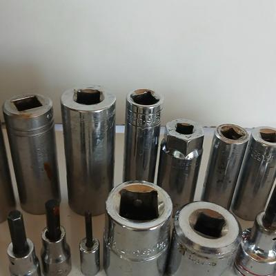 Assorted Socket & Bit Lot – Mixed Sizes & Brands - Mostly Craftsman