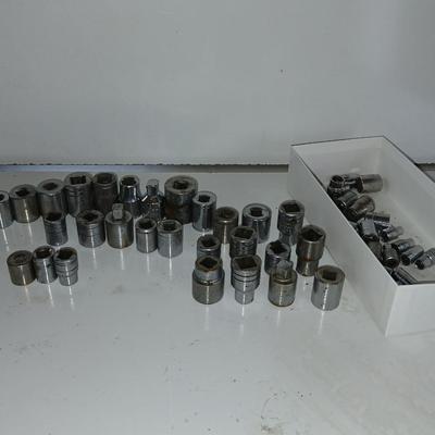 Large Lot of Assorted Sockets – SAE & Metric - mostly Craftsman