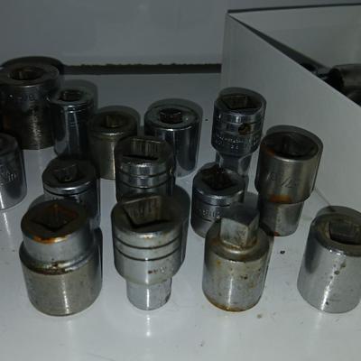 Large Lot of Assorted Sockets – SAE & Metric - mostly Craftsman