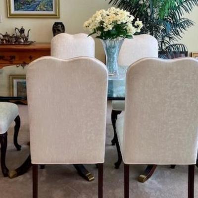 Glass Top Dining Table With Six Chairs
