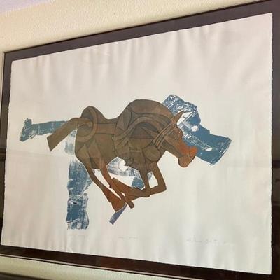 Selma Bortner "War Horse" Signed Lithograph
