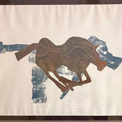 Selma Bortner "War Horse" Signed Lithograph