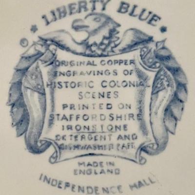 Lot Of Nine Liberty Blue China Plates